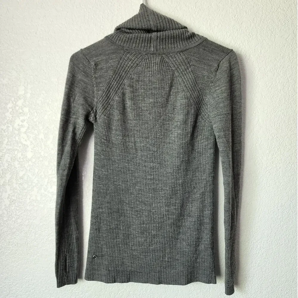 Lululemon Sweat And Savasana Sweater Heathered Medium Grey Merino Wool Cashfeel